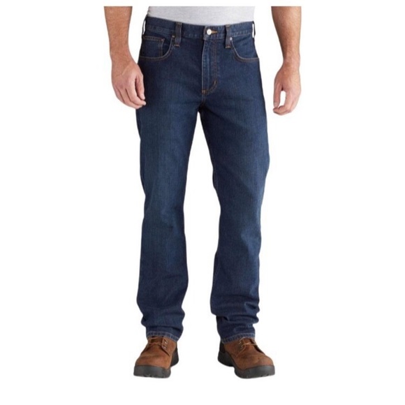 New Carhartt Men’s Relaxed Fit Straight Leg 100% Cotton Jeans 34 x 32 - Picture 1 of 12